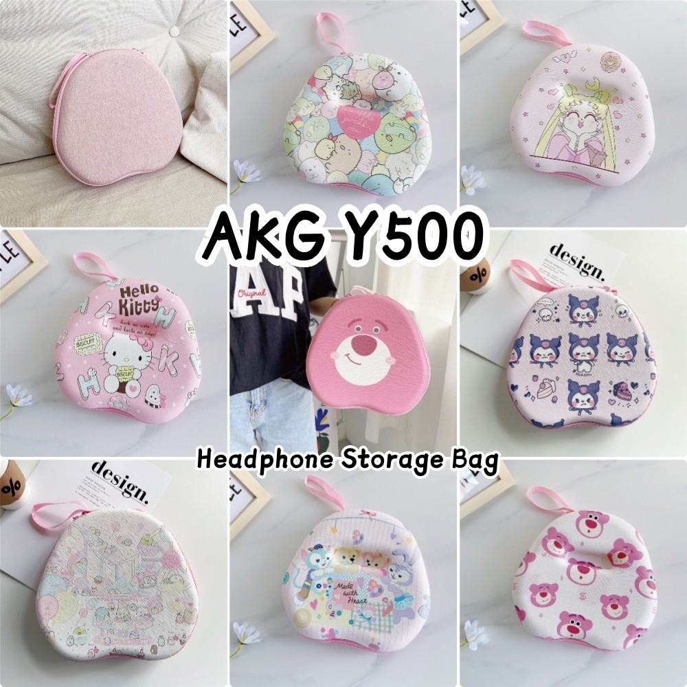 สต็อกพร้อม! สําหรับ AKG Y500 เคสหูฟังน่ารักการ์ตูนชุดหูฟังกระเป๋าเก็บ EVA แผ่นรองหูฟังกล่อง
