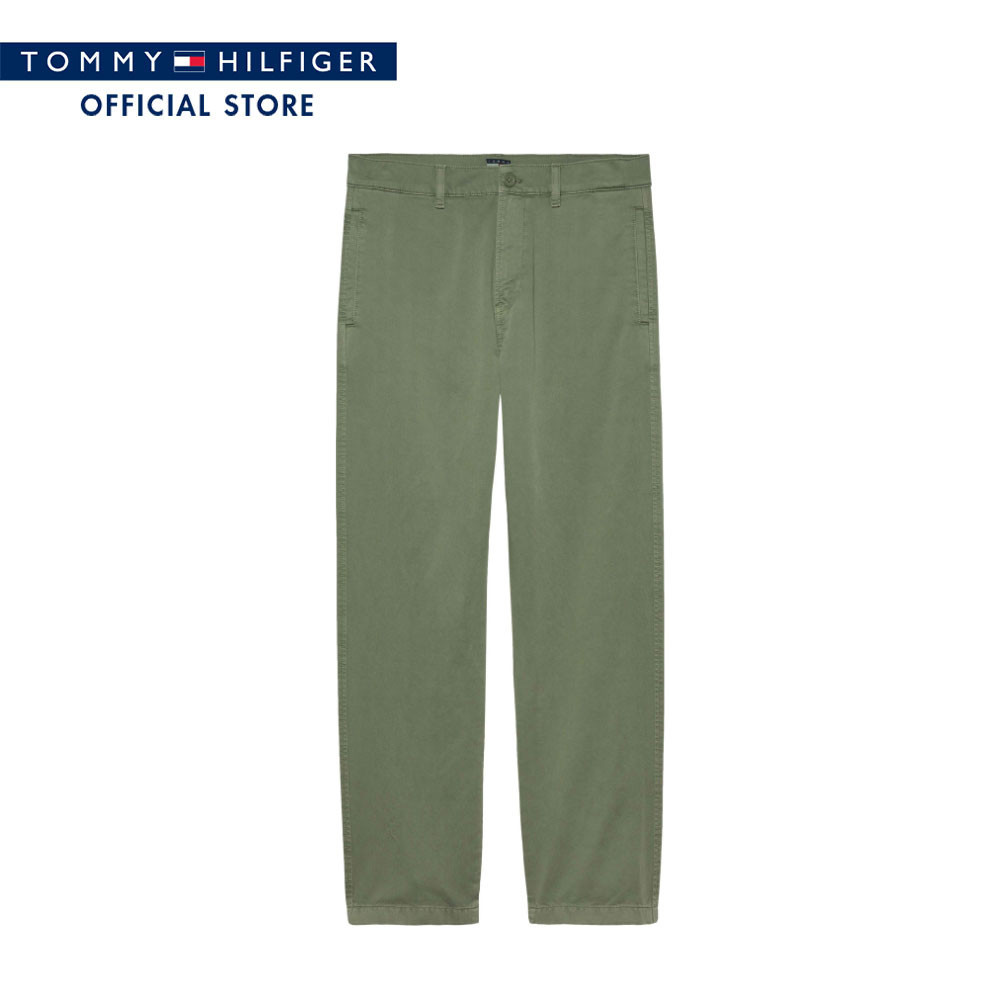 Tommy Hilfiger กางเกงขายาว ผู้ชาย รุ่น DM0DM20289 MR6 – สีเขียว ทรง Regular Fit