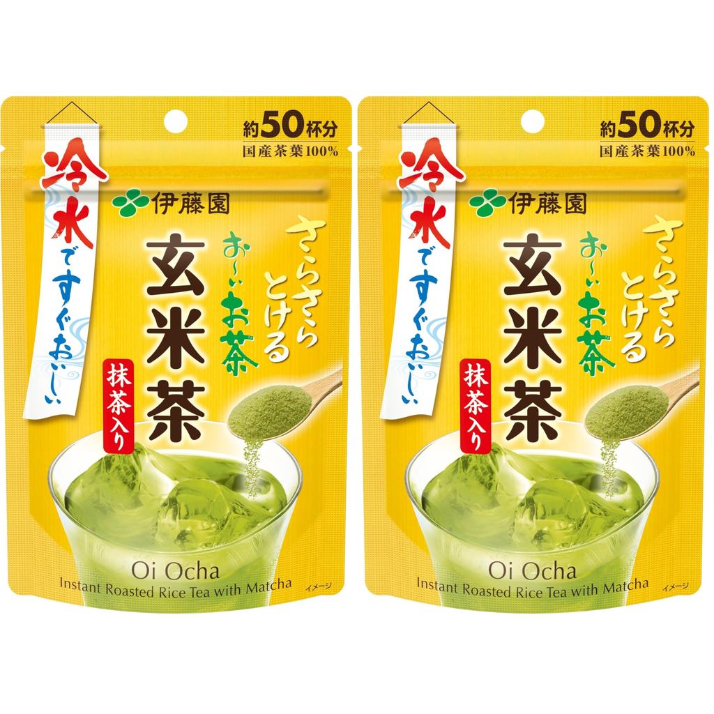 Ito En Oi Ocha Genmaicha Powder With Matcha Resealable Pack