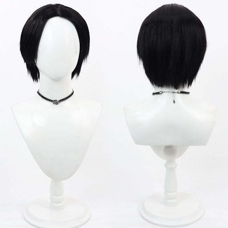Kamen Rider Geats Ace Ukiyo Cosplay Wig Black Short Hair Realistic Scalp Daily Use