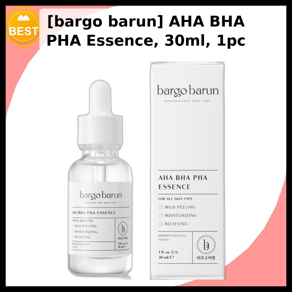 [bargo barun] AHA BHA PHA Essence, 30ml, 1 ชิ้น / เกาหลี AHA BHA PHA Essence / ขัดผิวอย่างอ่อนโยนโดย