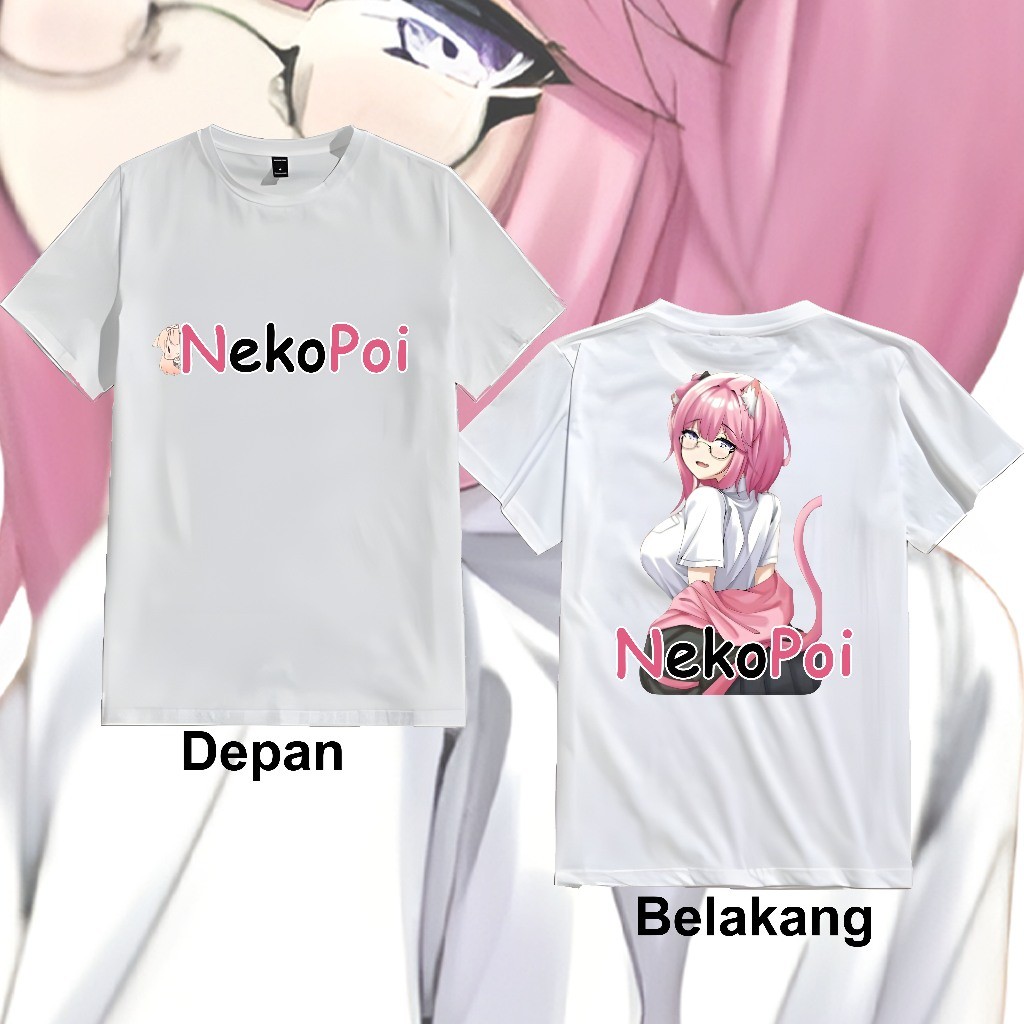 เสื้อยืด NEKOPOI เสื้อยืด UNISEX หวีผ้าฝ้าย distro, WAIFU NEPHI PHELIA ANIME T-SHIRT