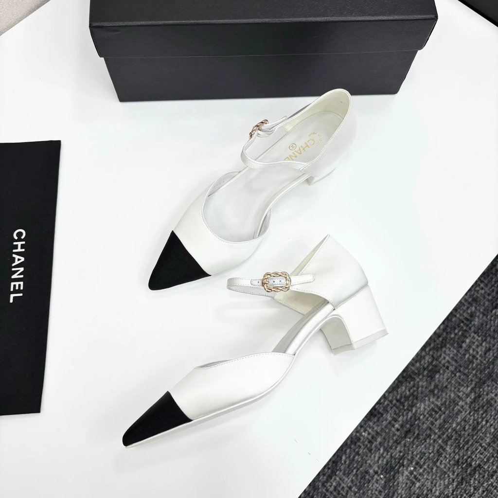 CHANEL CHANEL รองเท้าส้นสูงหัวแหลม