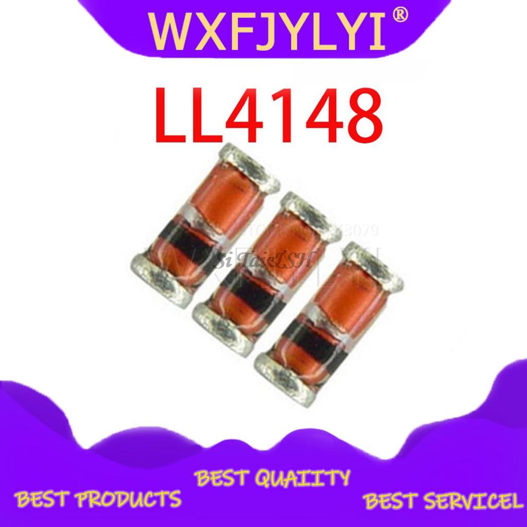 100PCS LL4148 LL-34 1N4148 IN4148 ไดโอดสลับความเร็วสูง