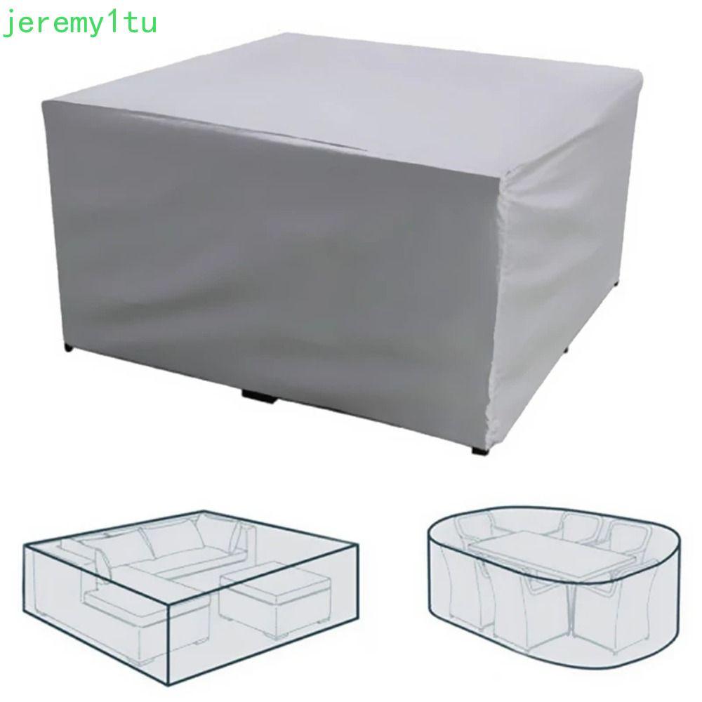 JEREMY ผ้าคลุมเฟอร์นิเจอร์สวนกันน้ํา, ผ้าคลุมเฟอร์นิเจอร์กลางแจ้งกันฝุ่น, ผ้า Oxford ป้องกันรังสียูวีสําหรับงานหนักผ้าคลุมโต๊ะฉีกขาดบ้าน