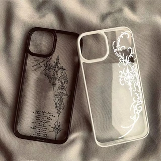 Gothic Cross Vine โปร่งใสเคสโทรศัพท์สําหรับ Samsung A06 A26 A55 A56 A35 A54 A36 A05S A15 A16 A12 A52 A34 5G A32 กันกระแทก