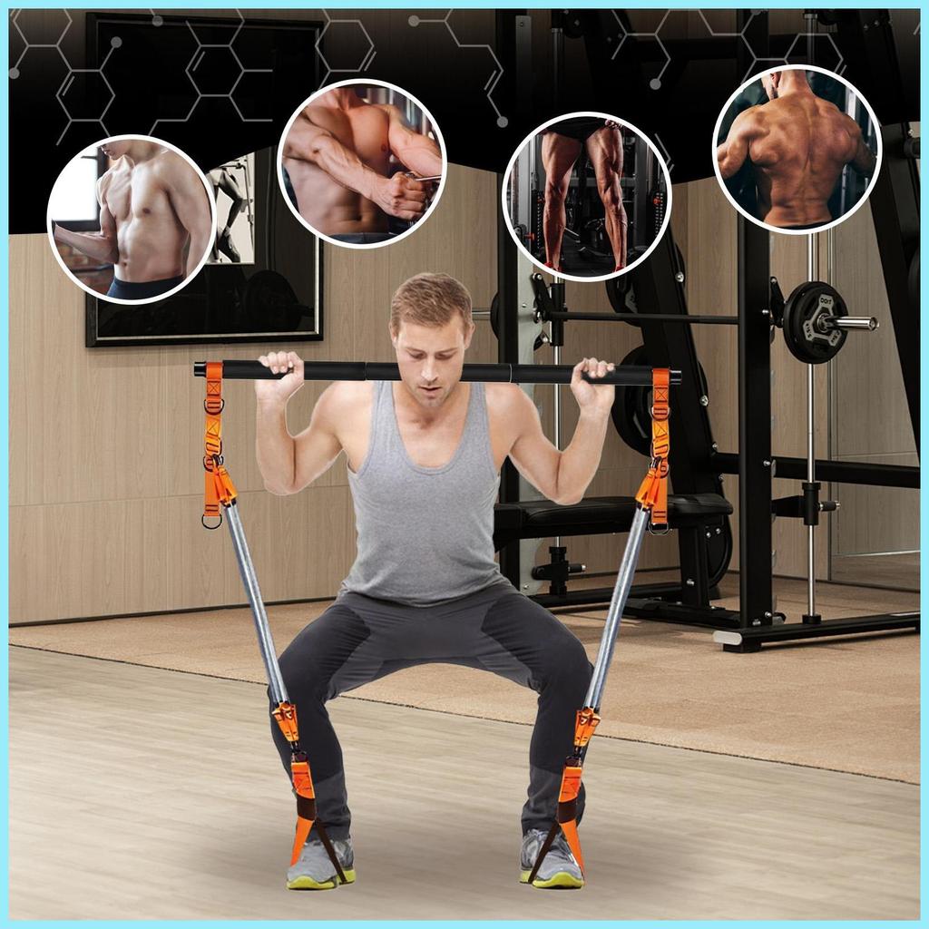 Home Pilates Bar Kit อุปกรณ์ออกกําลังกายมัลติฟังก์ชั่น Squats อุปกรณ์ออกกําลังกายสําหรับ Home Gym Pr