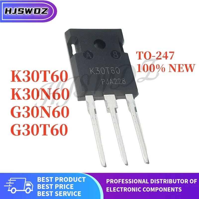 5PCS G30N60 K30T60 G30T60 K30N60 IKW30N60T SGW30N60 IGW30N60T IKW30N60T TO-247 ยี่ห้อใหม่ในสต็อกชิป 