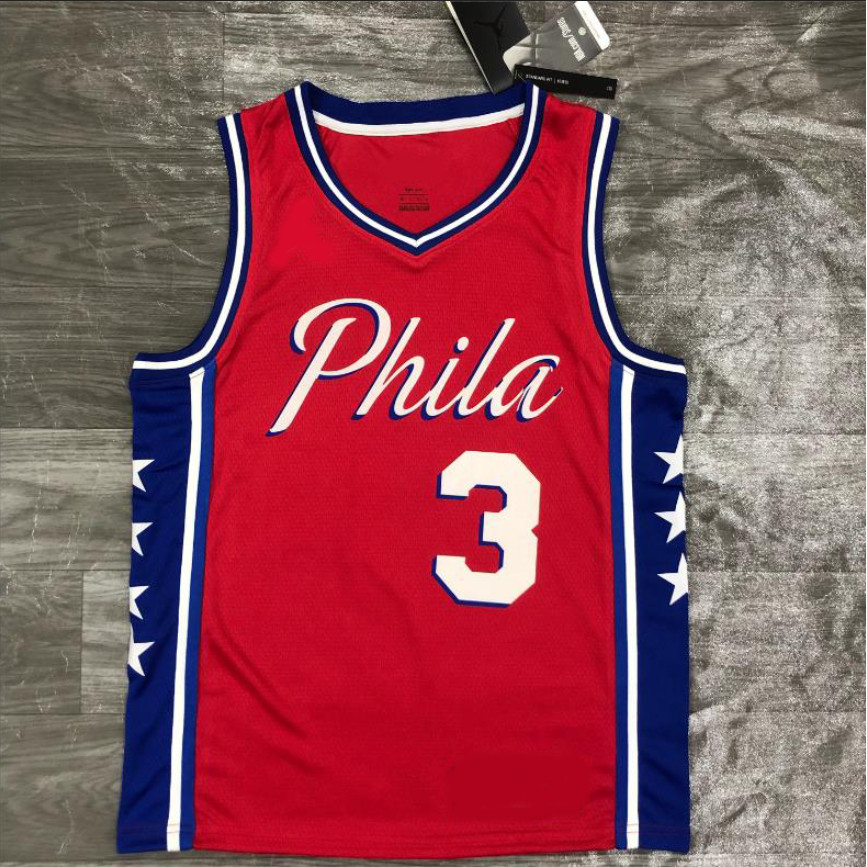 [กดร้อน]2026 เสื้อบาสเก็ตบอล Philadelphia 76ers Have Logo George Allen Iverson City Edition Jersey