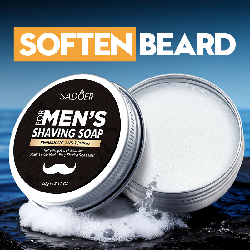 All SADOER สบู่โกนหนวด 60g Softened Beard Smooth Shaving Shaving Soap 26.4.7