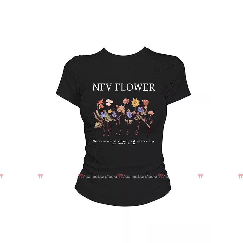【จัดส่งตลอด24ชั่วโมง】🔥BCKR ลายดอกไม้เซ็กซี่สาวแซ่บเสื้ทรงเข้ารูปเข้ารูปผู้หญิง🌺สั้นเสื้อ YG2130