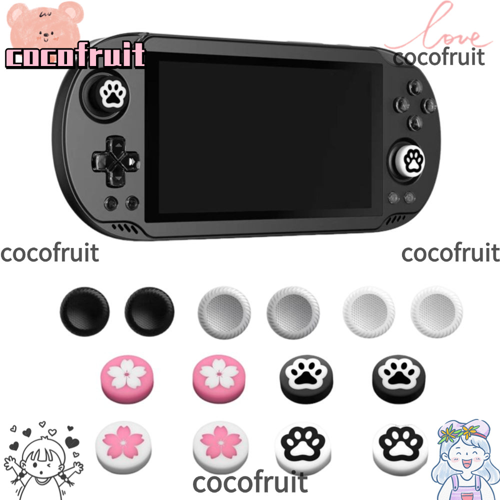 COCOFRUIT 4PCS เกมคอนโซลจอยสติ๊ก Rocker,อุปกรณ์เสริมซิลิโคนจอยสติ๊กขนาดใหญ่หมวก,ลื่นที่มีสีสันเปลี่ย