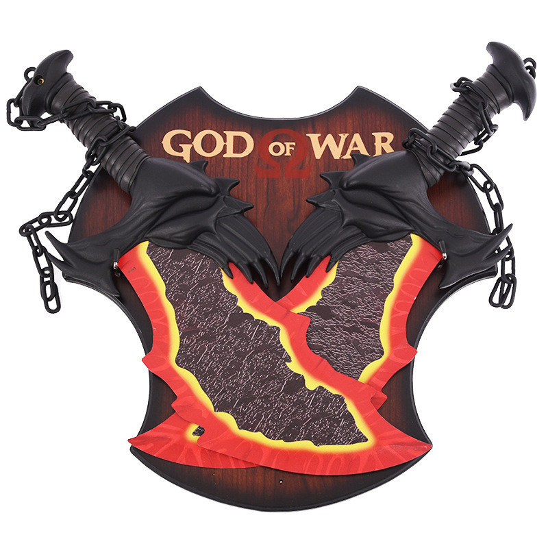 [Pre Order]  ขวานคู่/ดาบไฟ Chaos Blades ของ Kratos อาวุธคอสเพลย์ 1:1 โลหะ จาก God of War 5