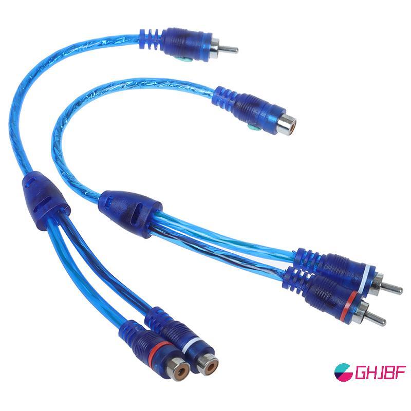 GHJBF] รถ MP3 วิทยุ RCA Y Splitter สายอะแดปเตอร์ตัวแปลงสายไฟสําหรับรถยนต์ AUX เครื่องขยายเสียง snsck