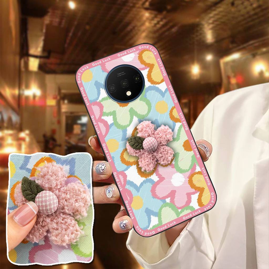 กันกระแทก Dirt-proof เคสโทรศัพท์สําหรับ One Plus 7T/1 + 7T ป้องกันแฟชั่นออกแบบกระเป๋าโทรศัพท์เย็บปัก