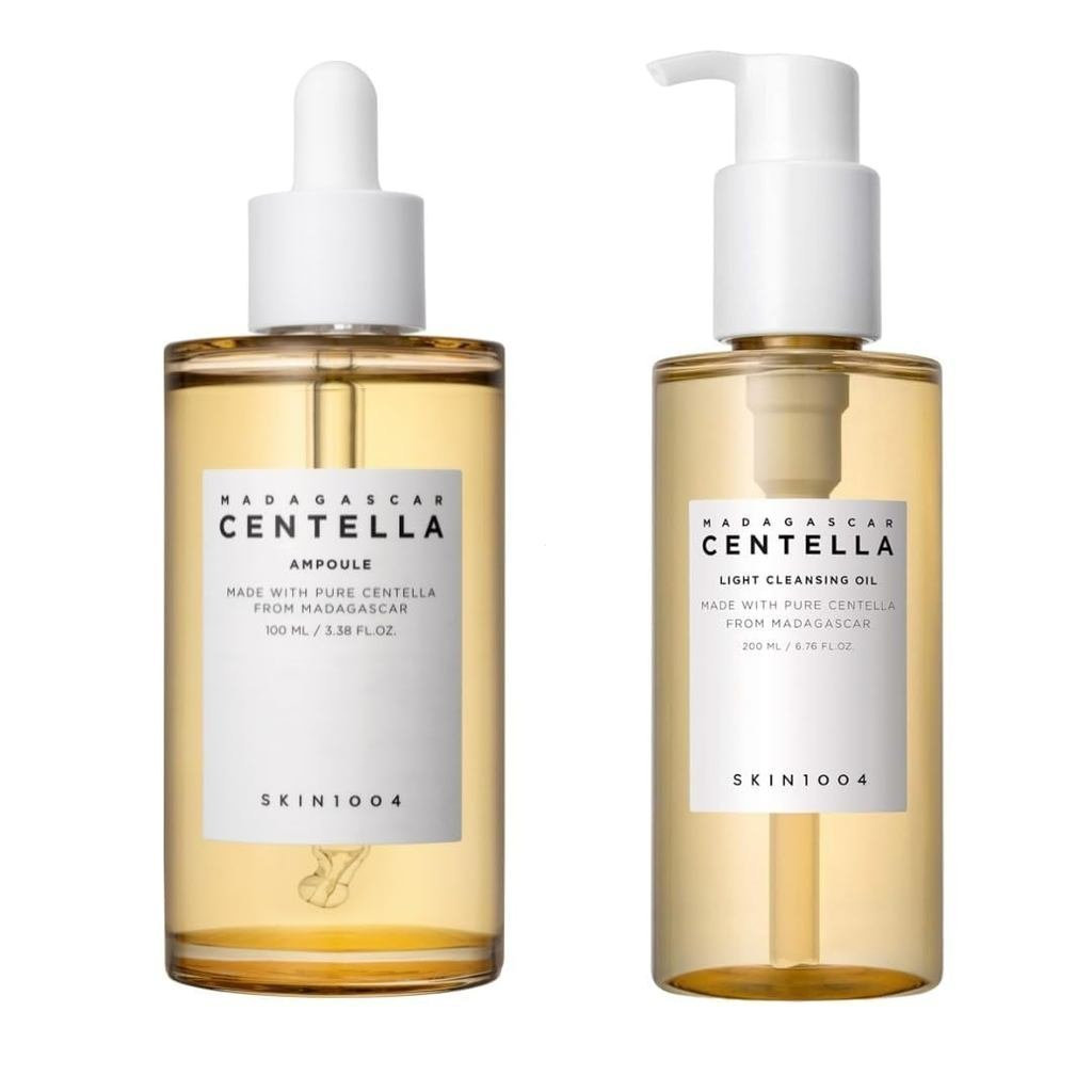 SKIN1004 Madagascar Centella Ampoule 3.38fl.oz (100ml) และน้ํามันทําความสะอาดแสง 6.76fl.oz (200ml) B