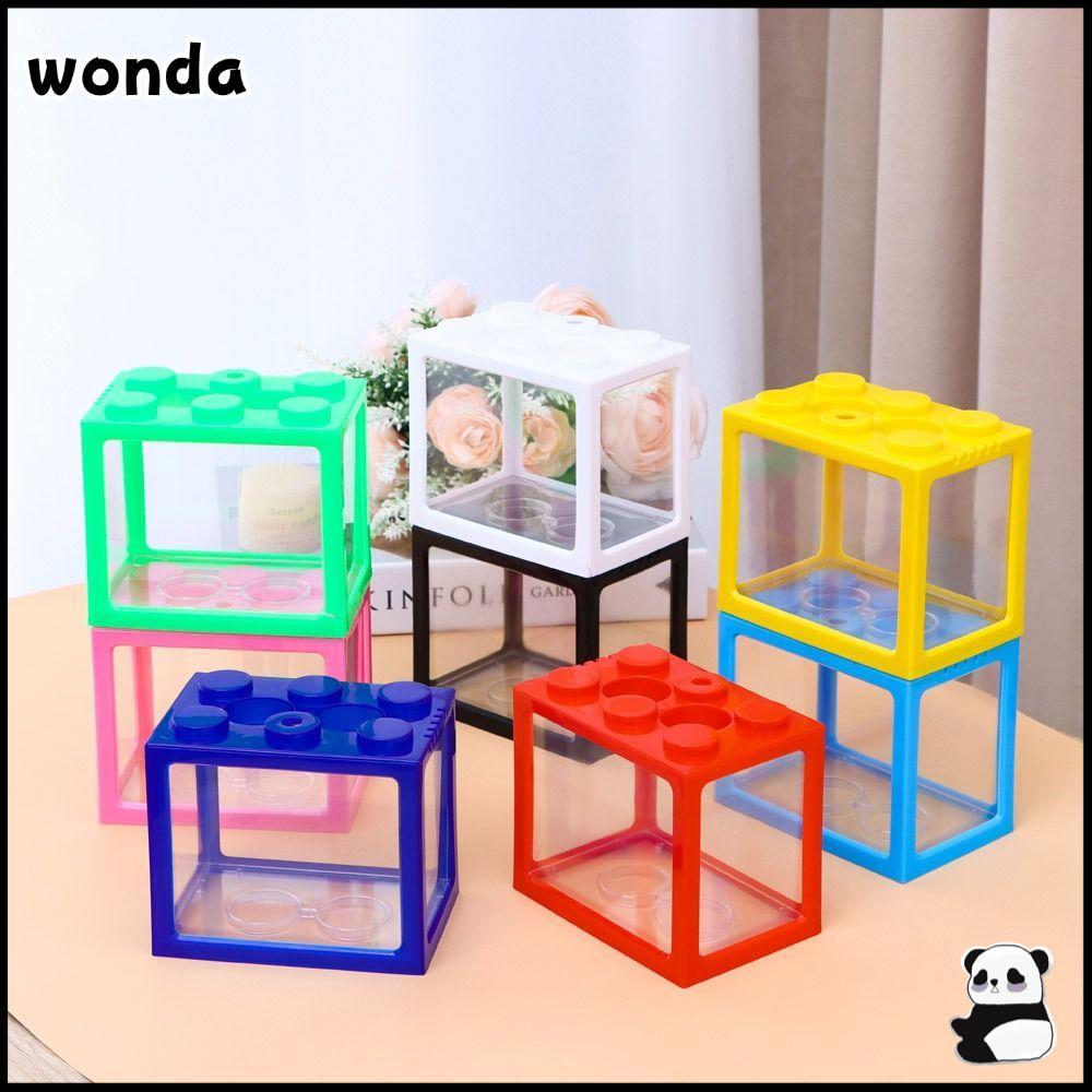 WONDA Betta Fish Tank Building Block ของขวัญ Aquarium Tank Mini Aquarium