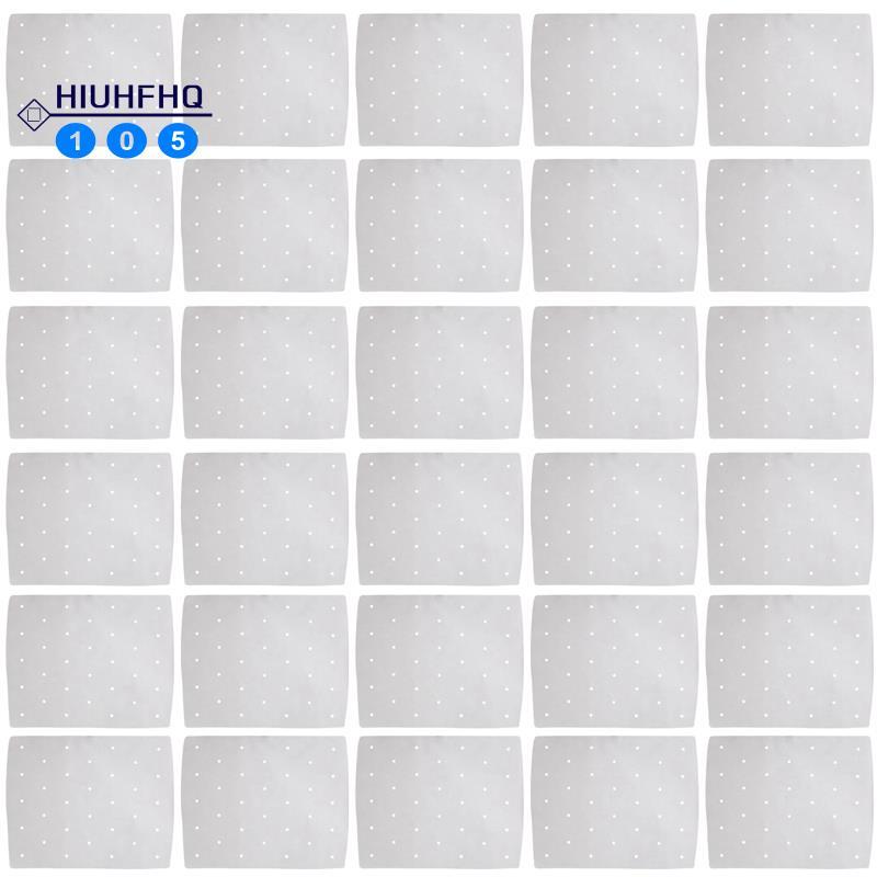 Hiuhfhq106100 ชิ้น Air Fryer Parchment Liner,Perforated Square Air Fryer Liner สําหรับ Foodi Grill 5
