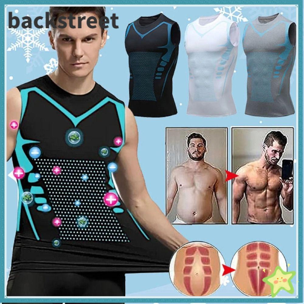 เสื้อกั๊กกระชับIonic Breathable สำหรับผู้ชาย เหมาะสำหรับการออกกำลังกายและทำให้ตัวเรียบเนียน