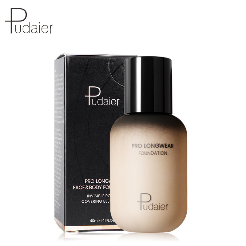 ขายร้อน Pudaier ขวดนมขนาดเล็ก Holding แต่งหน้า Natural Liquid Foundation คอนซีลเลอร์ Repairing Moist