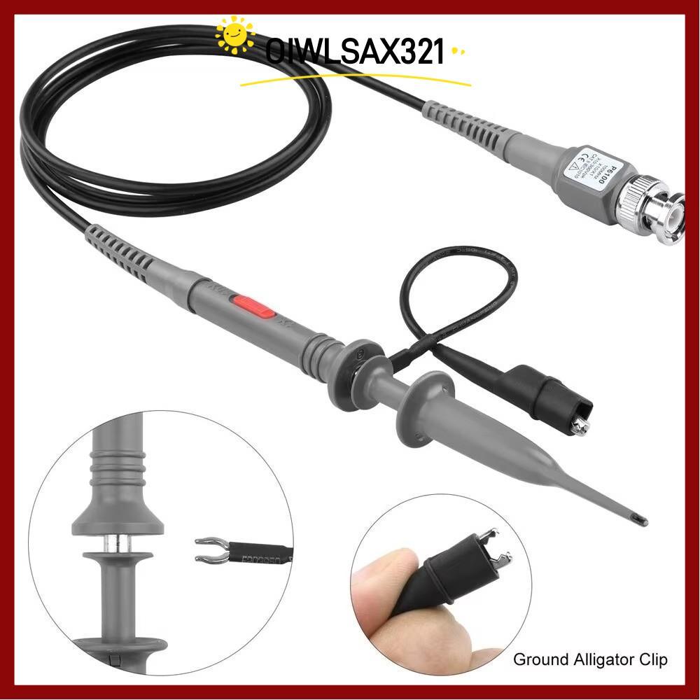 OIWLSAX321 1/2pcs Oscilloscope Probe Kit, 100MHz P6100 BNC Oscilloscope Probe, ที่มีประโยชน์ X1/X10 