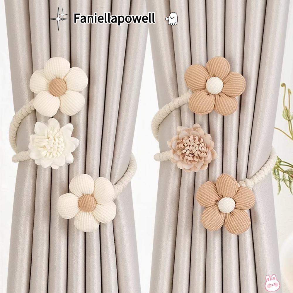 FANIELLAPOWELL 1 ชิ้นผ้าม่าน Tieback, การ์ตูนวงยืดหยุ่นหน้าต่างผ้าม่านหัวเข็มขัด,คุณภาพสูงรูปดอกไม้ปรับผ้าม่านผู้ถือเชือกตกแต่งบ้าน