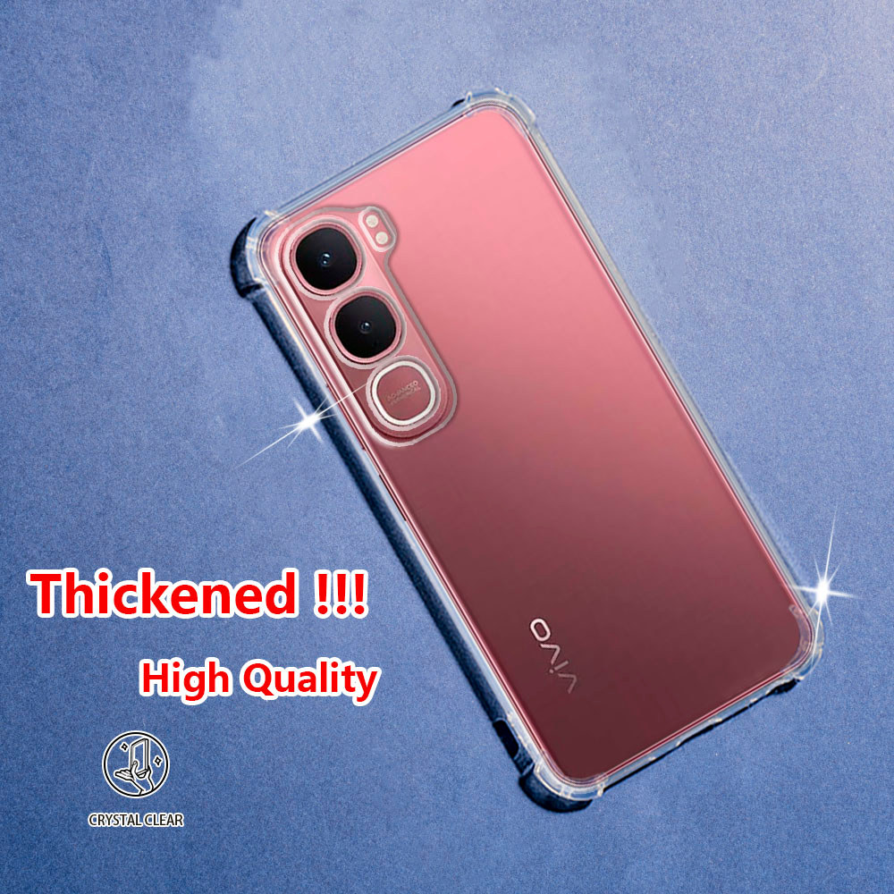 Vivo Y31 5G Y21D 4G 2025 Crystal Clear Jelly Case Air-Guard Corner Soft TPU ยืดหยุ่นซิลิโคนป้องกันยางโปร่งใสเคสโทรศัพท์