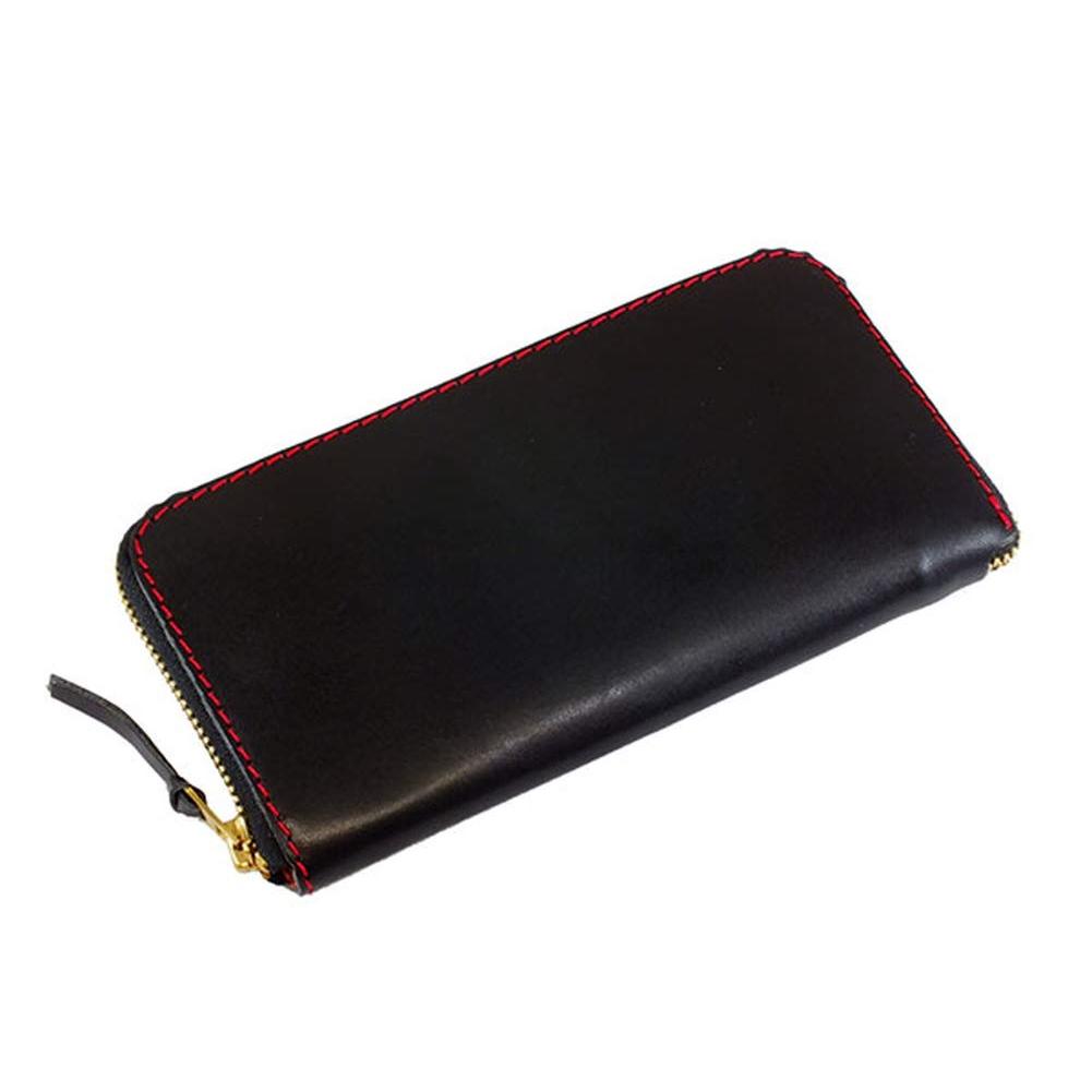 FINAL FINAL Tochigi Leather Long Wallet JP-2500BKRE Black × Red Black [sw]