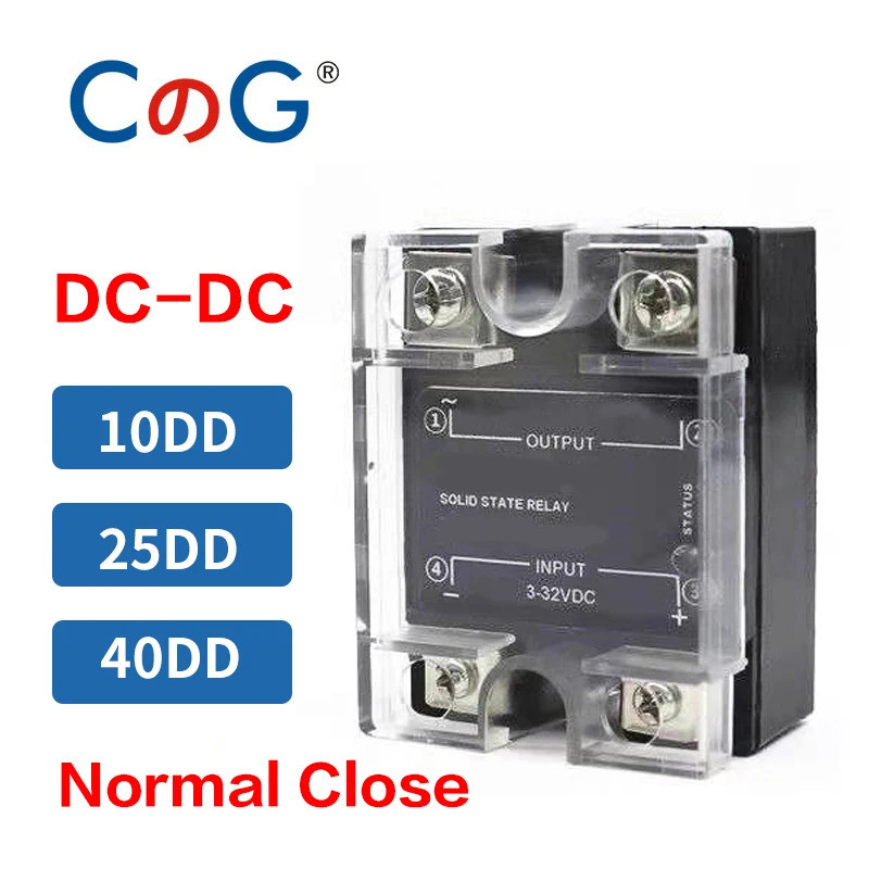 CG 10A 25A 40A DD NC ปกติปิด SSR เฟสเดียว DC ควบคุม DC ความร้อน SSR-25DD 40DD NC Solid State Relay