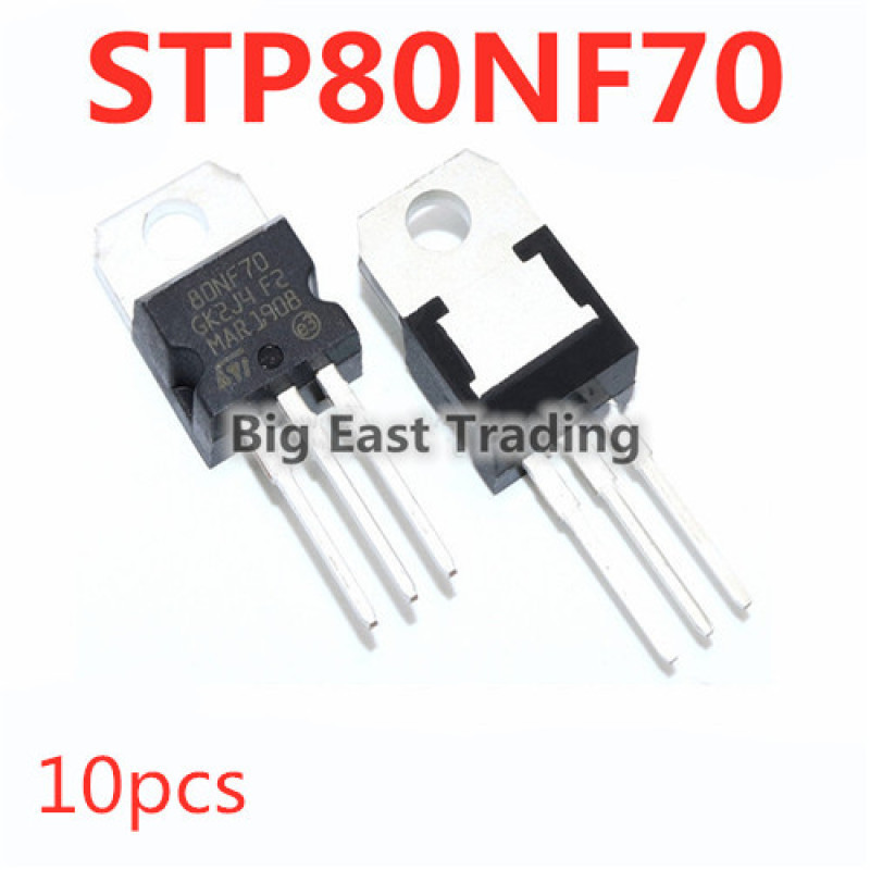 10 ชิ้น STP80NF70 80NF70 ใหม่ Original TO-220 68V 98A รับประกันคุณภาพ