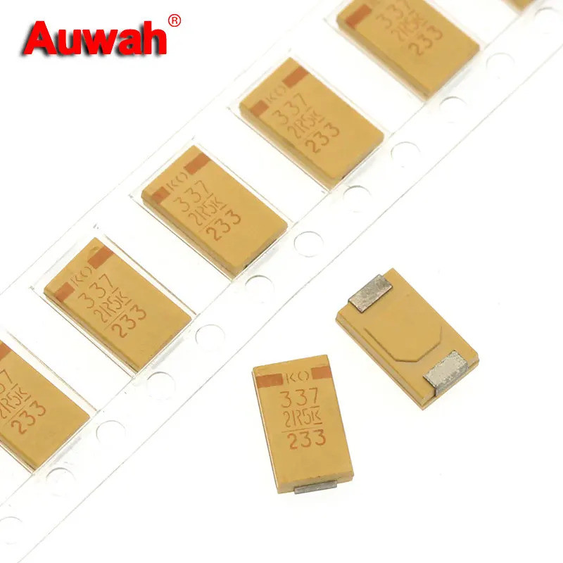 5pcs 330uF 2.5V 9mOhms 7343 ประเภท D Ultra-thin SMD Tantalum ตัวเก็บประจุ T520V337M2R5ATE009 ต่ํา ES
