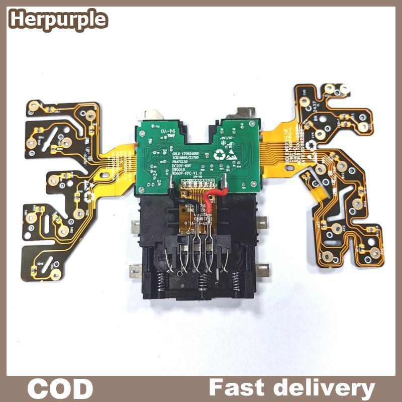 Herpurple 1 ชุดสําหรับ Dewalt 60V 20V BMS ชาร์จแผงวงจรป้องกัน 18650 21700 ป้องกัน TH