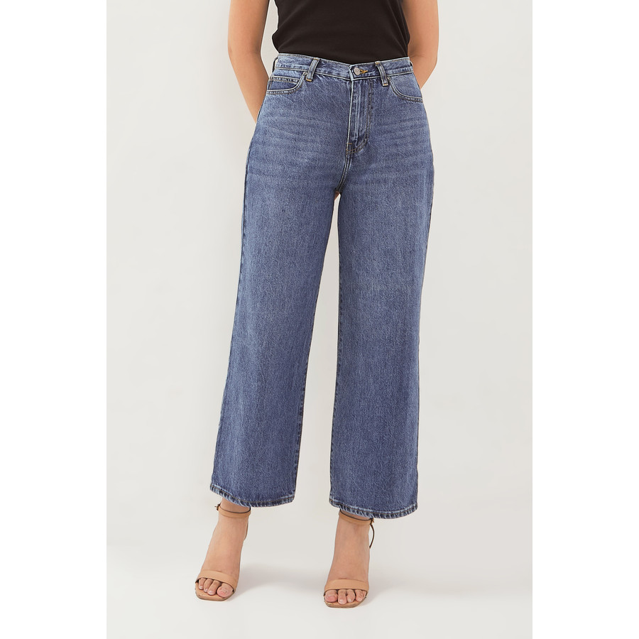 MINIMAL MINIMUM - MN333 - Wide Jeans - สีฟ้า