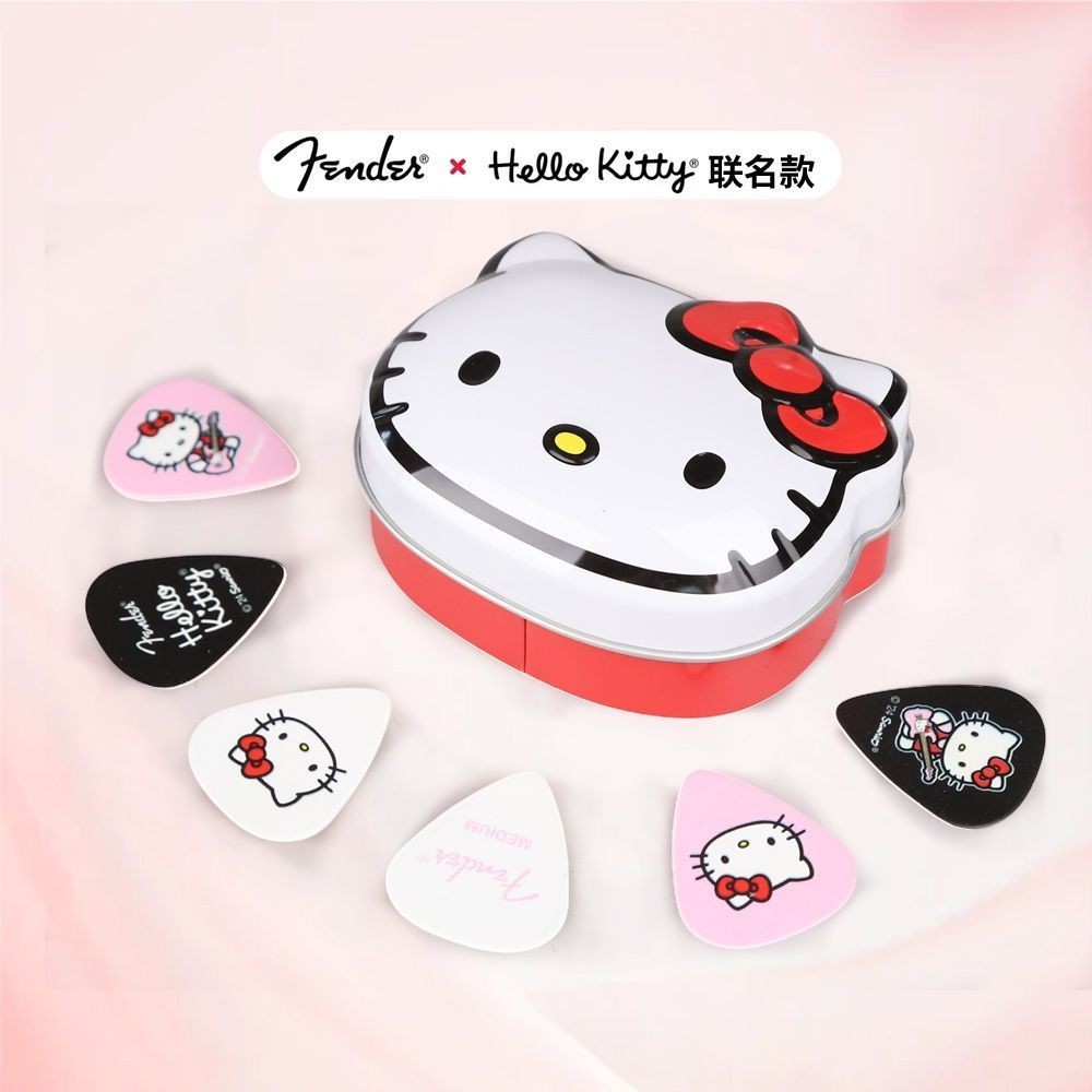 Fender Fanta Hello Kitty กีต้าร์โปร่งไฟฟ้า Pick Folk Bass Standard Shrrapnel Pick4.14 BEIU