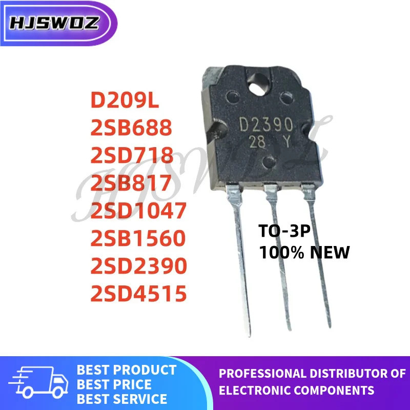 5/ชิ้น TO-3P 2SD718 2SB688 2SD2390 2SB1560 2SB817 2SD1047 D209L 2SD4515 D718 B688 D2390 B1560 B9ZW44