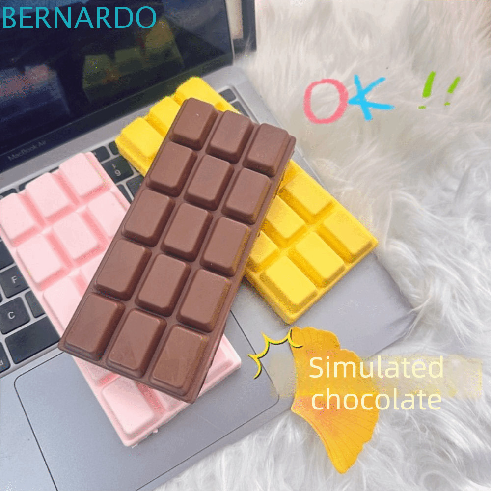 BERNARDO ช็อกโกแลตติดของเล่นบีบ,ยืดผ่อนคลายของขวัญ Big Chocolate Squeeze ของเล่น, Venting Ball Sensory 16.7 ซม. Release Hand Slow Rebound Squeeze ของเล่นเด็ก