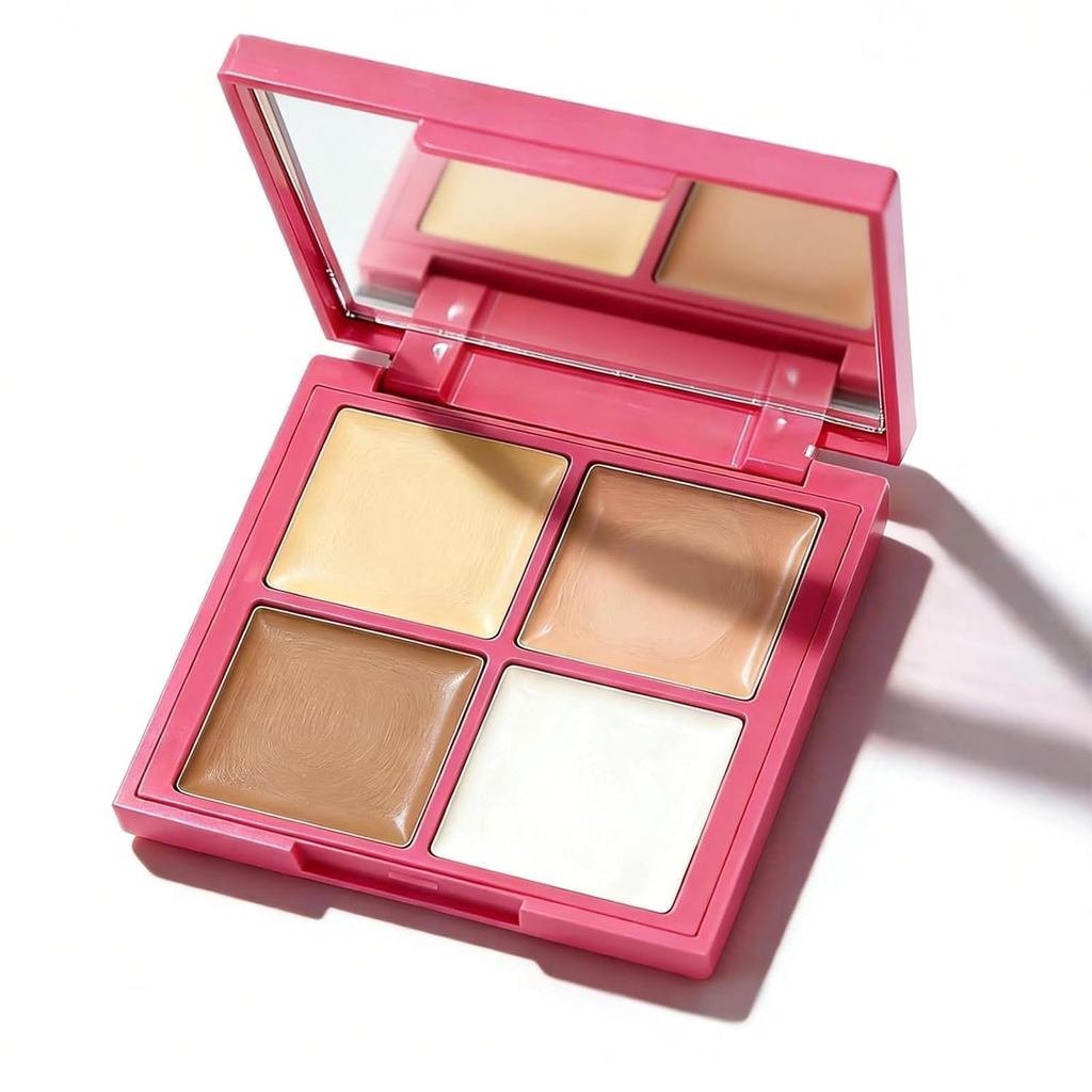 คอนซีลเลอร์ - แต่งหน้าหน้าด้วยพาเลตต์ Corrector 4 สี, ทนต่อการเสียดสีและความหมองคล้ําและรอยตําหนิ, 0