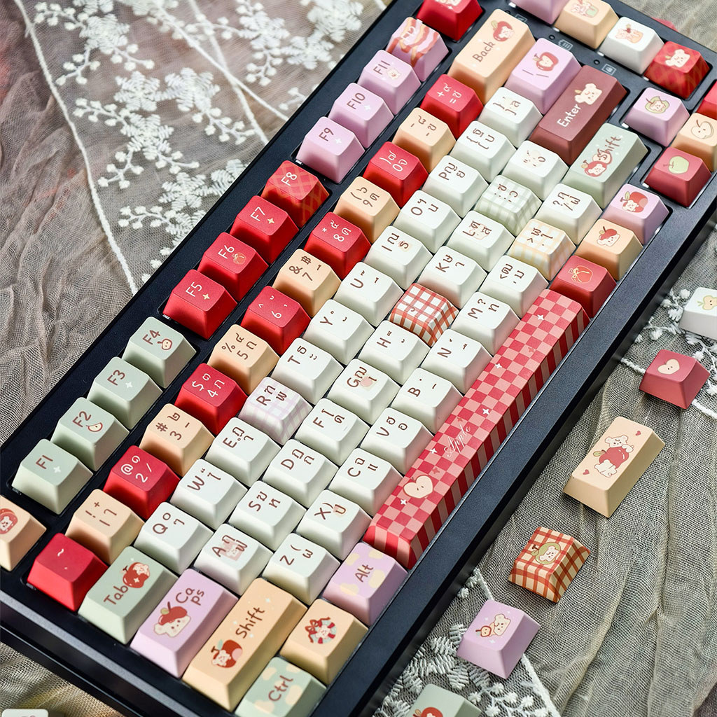 MAIMOOO น่ารัก Apple Bear Keycap 120 คีย์ Cherry/MOA รูปที่ 8