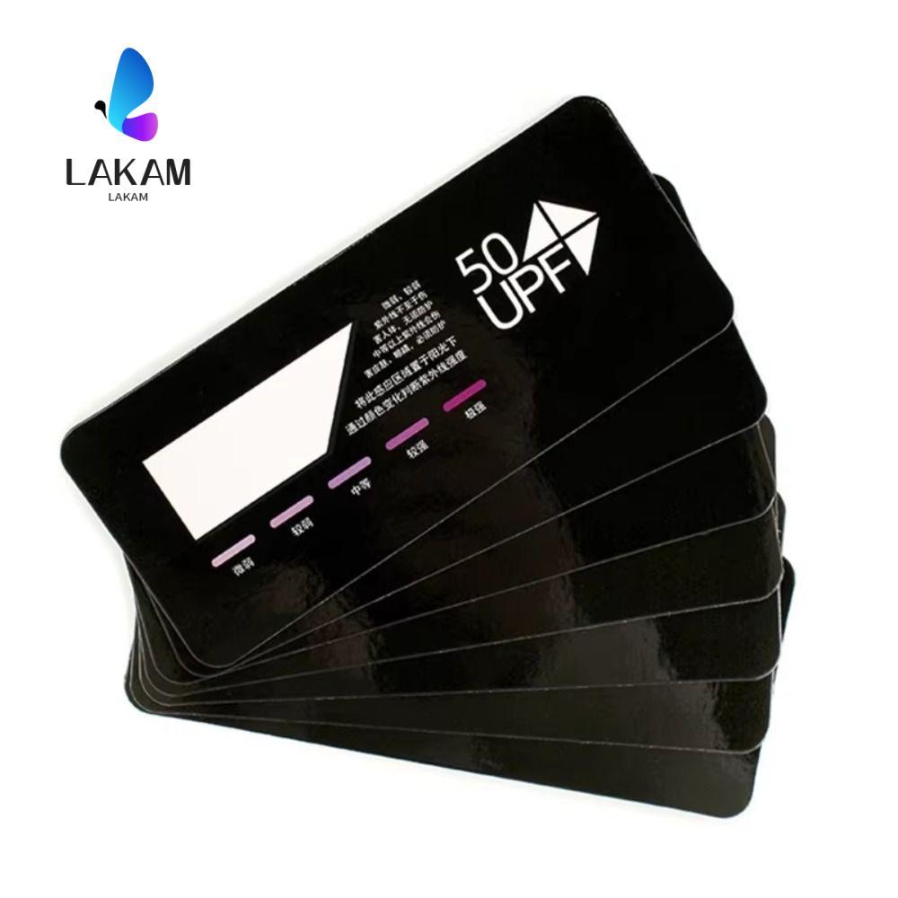 LAKAM 10PCS UV Test Card,Reusable Professional UPF50+ Test Card,แบบพกพาพรีเมี่ยมเปลี่ยนสีแถบทดสอบUVB Test Cardกลางแจ้ง