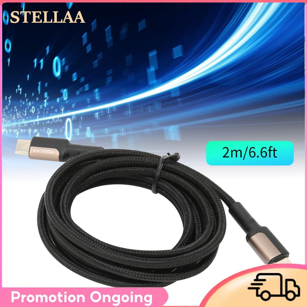 Stellaa Acouto KUULAA 100W 5A PD สายชาร์จ - สายข้อมูลไนลอนความยาวสายที่รวดเร็วสำหรับความเข้ากันได้ขอ