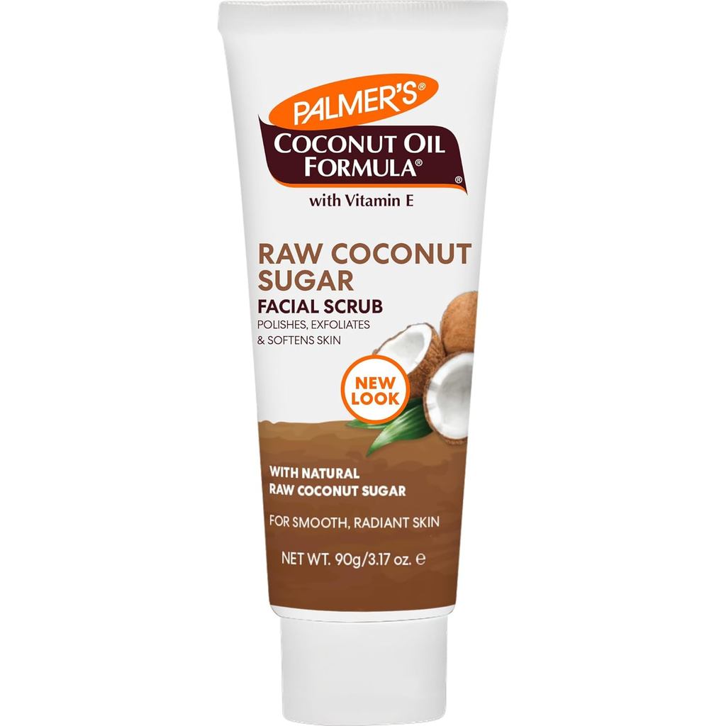 PalmersCoconutOilFormulaCoconutSugarFfoliator,Face ScrubtoGentlyExfoliateAwayDirtandDeadCellswithCha