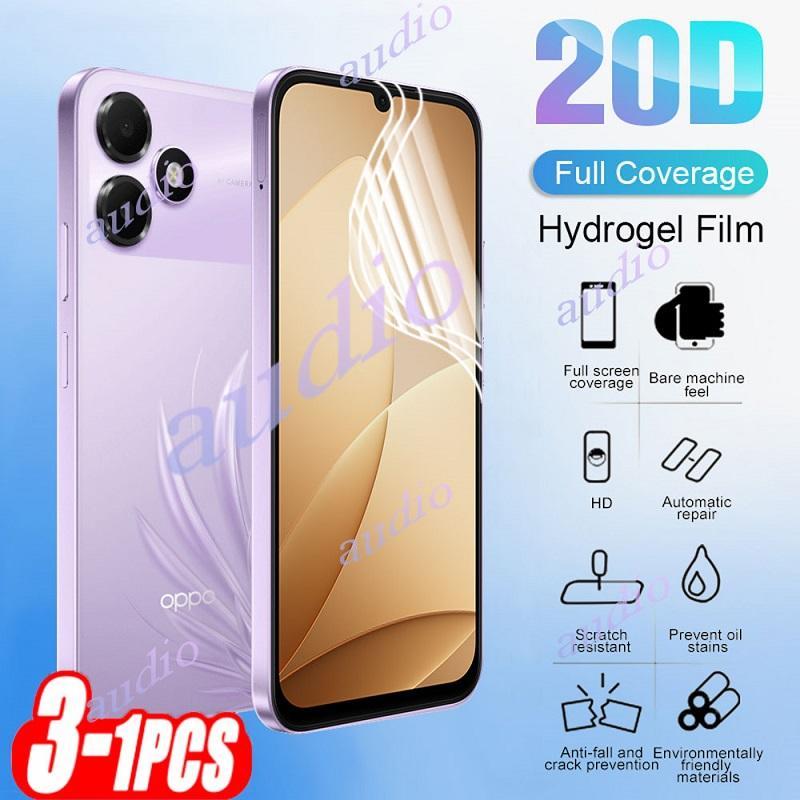 OPPO A6c 4G 3 ชิ้น 20D Full Coverage Hydrogel ฟิล์มสําหรับ Oppo A6c A6C OppoA6c 4G 2026 ป้องกันหน้าจ