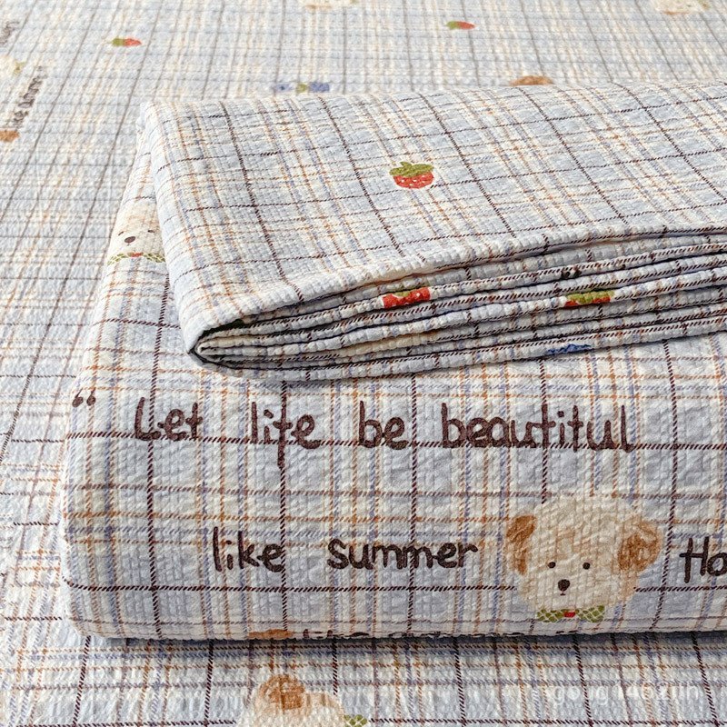 Pure Summer Double-Layer Full Bed Sheet Quilt Single-piece Sheet Bed Sheet Bed Sheet Class ชุดสามชิ้