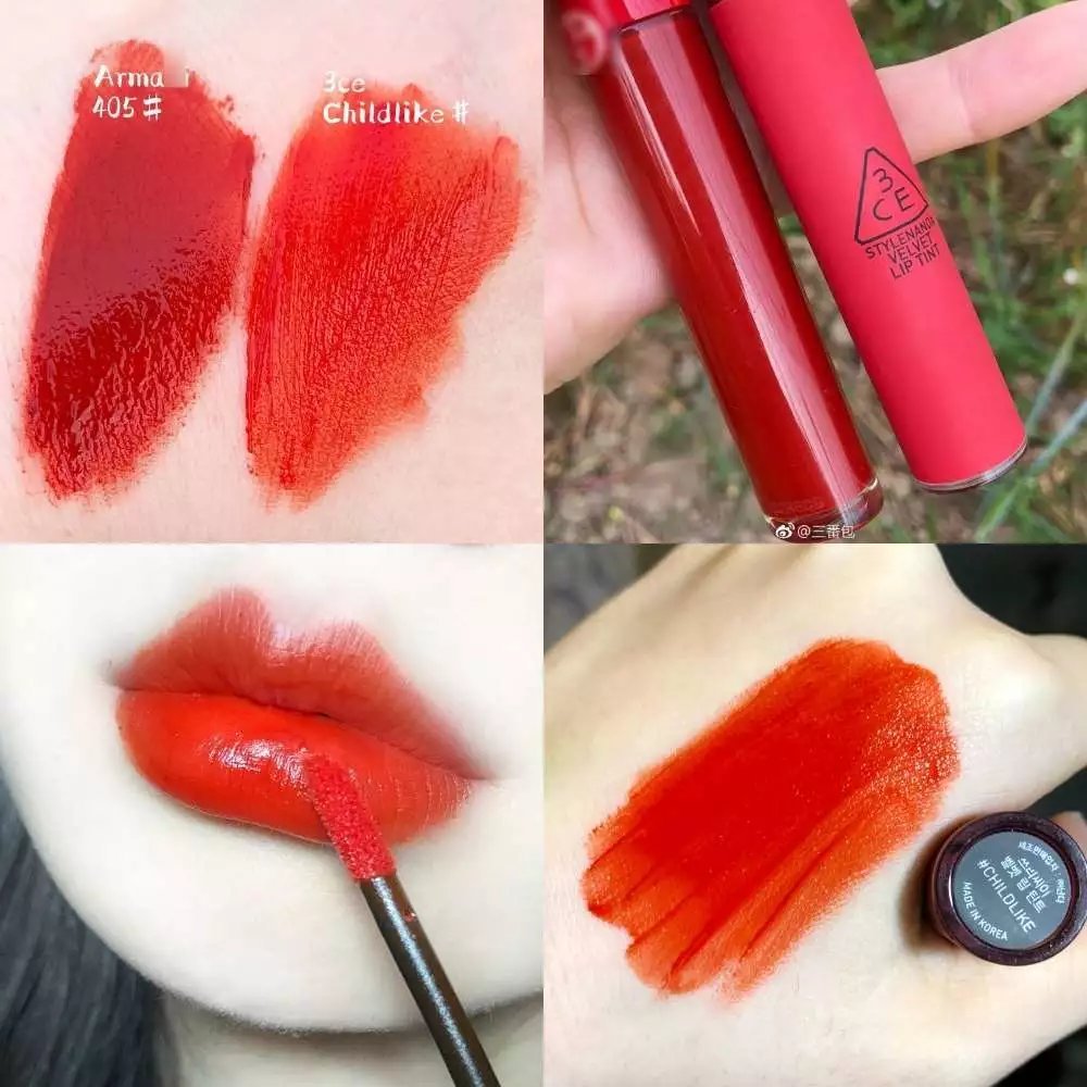 พร้อมสต็อกเกาหลี 3ce Rumor ลิปสติกพลาสม่าเปลี่ยนสีโหมด Matte Lip Gloss ลิปกลอส Rotten Tomato taupe