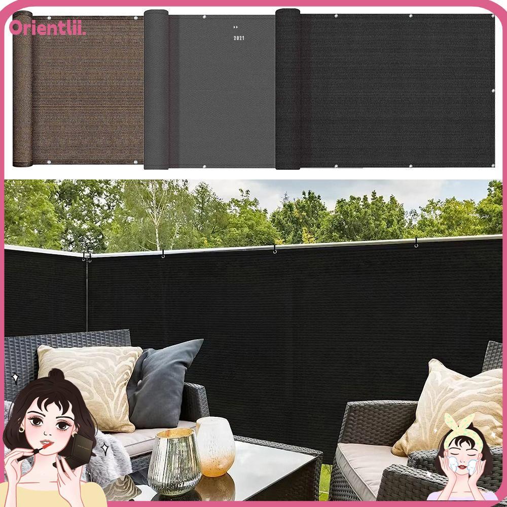 ORIENTTK Sun Shading Sails, 3/5/6M กันน้ําระเบียง Shade ผ้า, Thicken ระเบียงความเป็นส่วนตัวหน้าจอผ้า