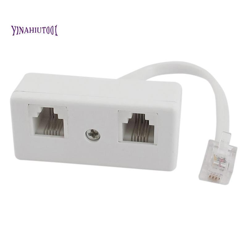 อะแดปเตอร์ขั้วต่อตัวแยกสายโทรศัพท์ Yinahiut0016P4C RJ11 ชายกับคู่หญิง