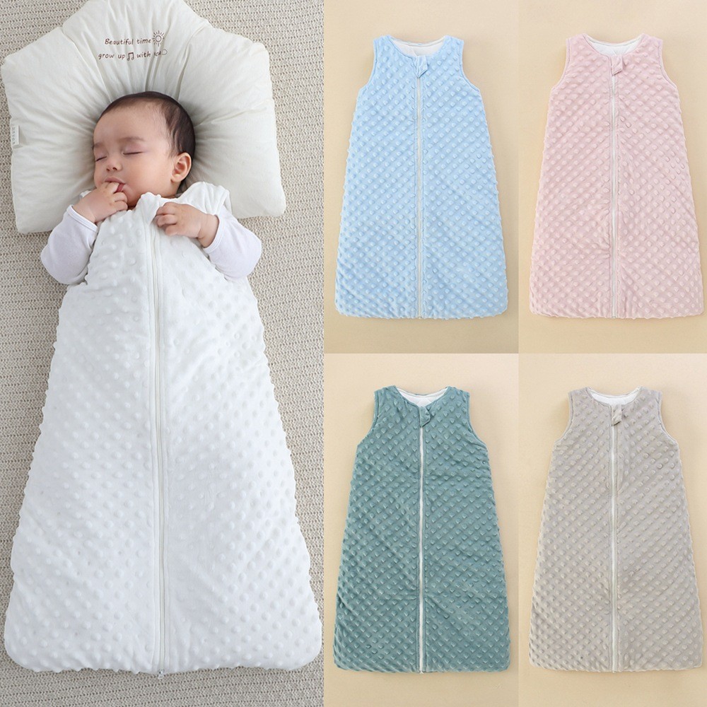 ถุงนอนเด็กเสื้อกั๊กหนา Beanie Velvet Kids Kick-proof Quilt