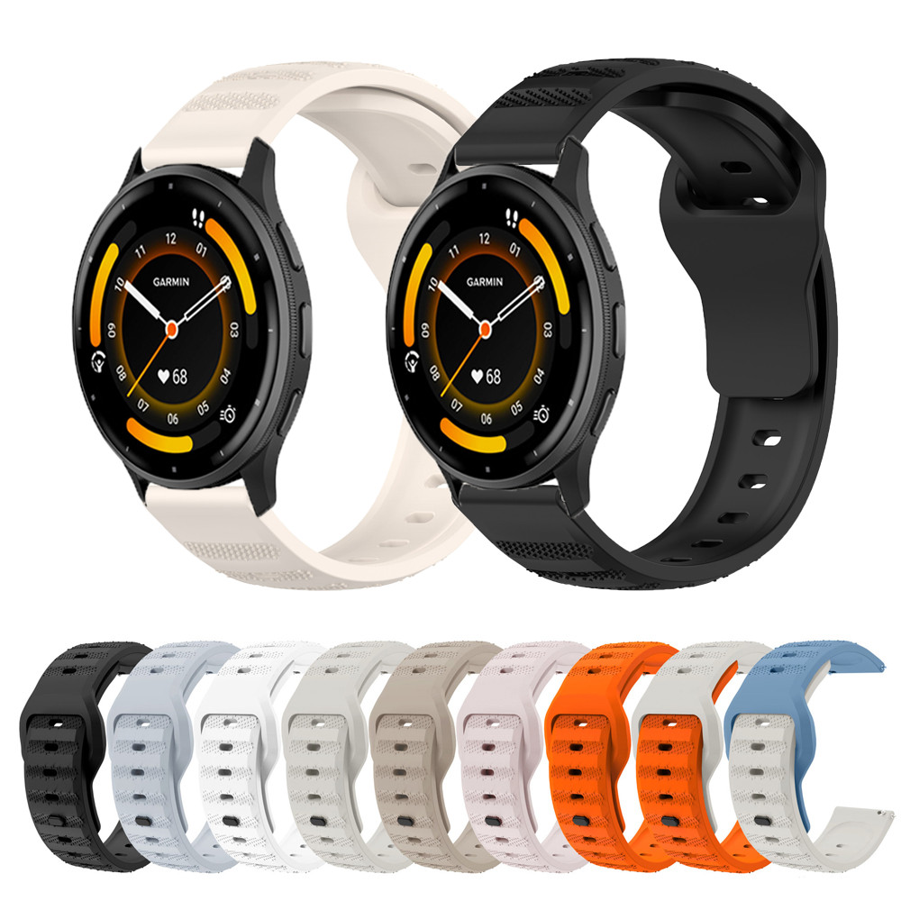 ซิลิโคนสําหรับ Garmin Venu4 Venu3 Venu2 Venu3s/Vivoactive 3 4 5 3S 4S/Vivomove 3 3S HR/Venu 2 32S 3S 3S 4 45มม. สร้อยข้อมือกีฬา 18 20 22มม. รองรับ 40มม. 45มม. 41มม.