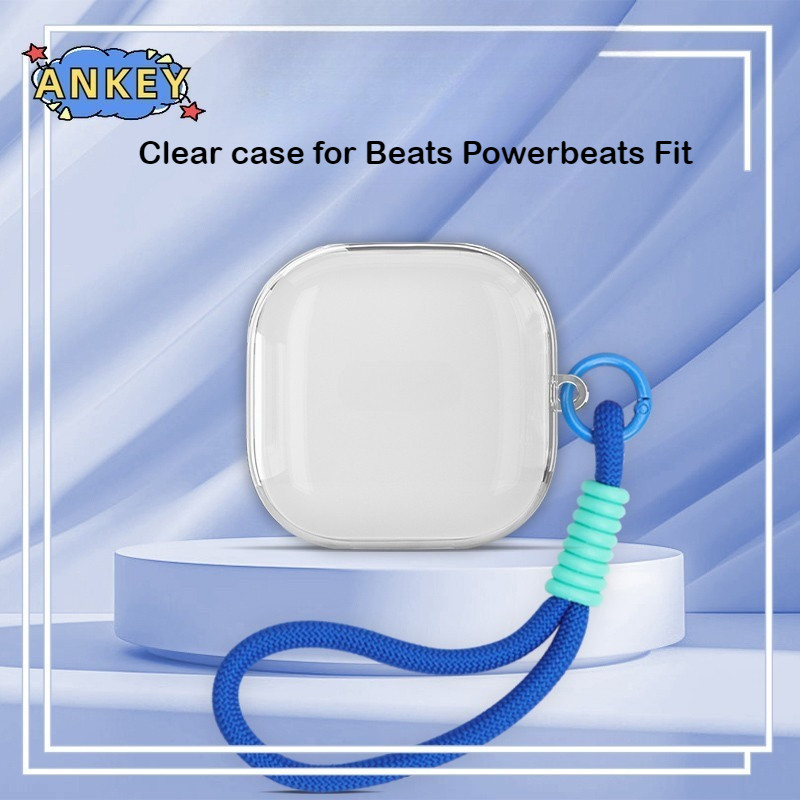 for Beats Powerbeats Fit Case Protective Transparent Clear TPU Covers Bluetooth Earphone Shell Headp