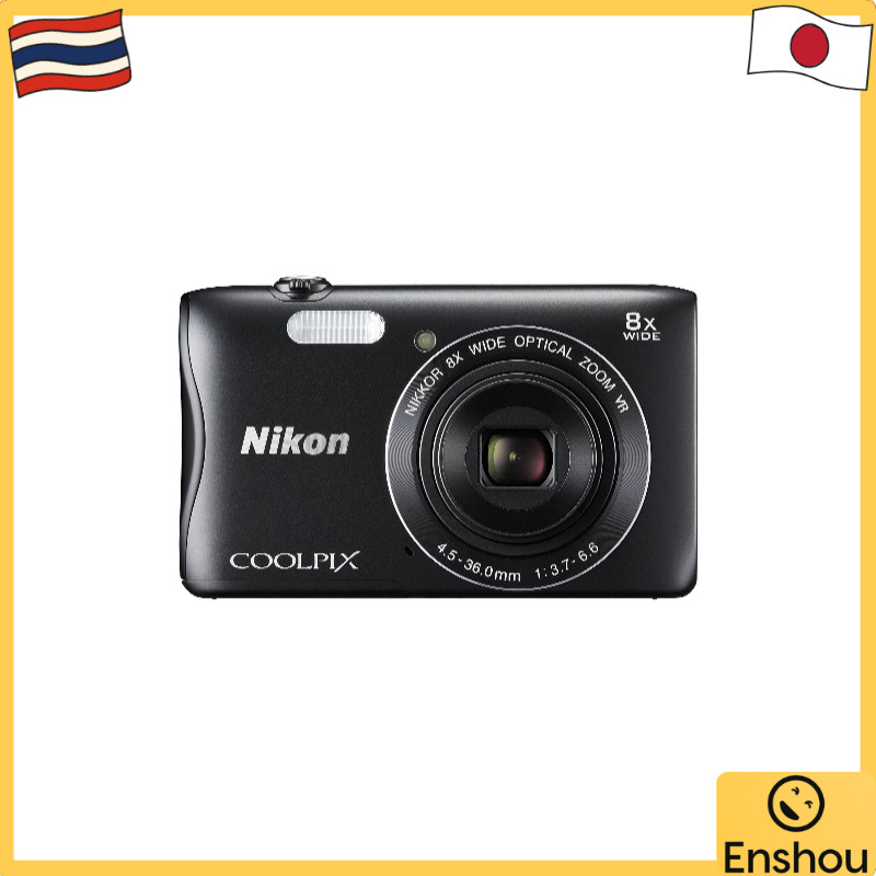 จากญี่ปุ่น [สินค้ามือสอง]Nikon Digital Camera COOLPIX S3700 Black Optical 8x Zoom 20.05 Megapixels S